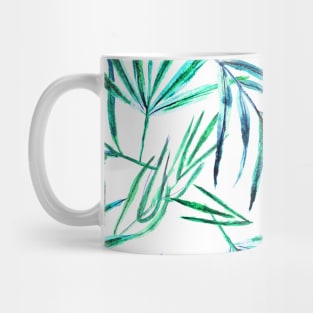 Tropical leaves - watercolor palm leaf Mug